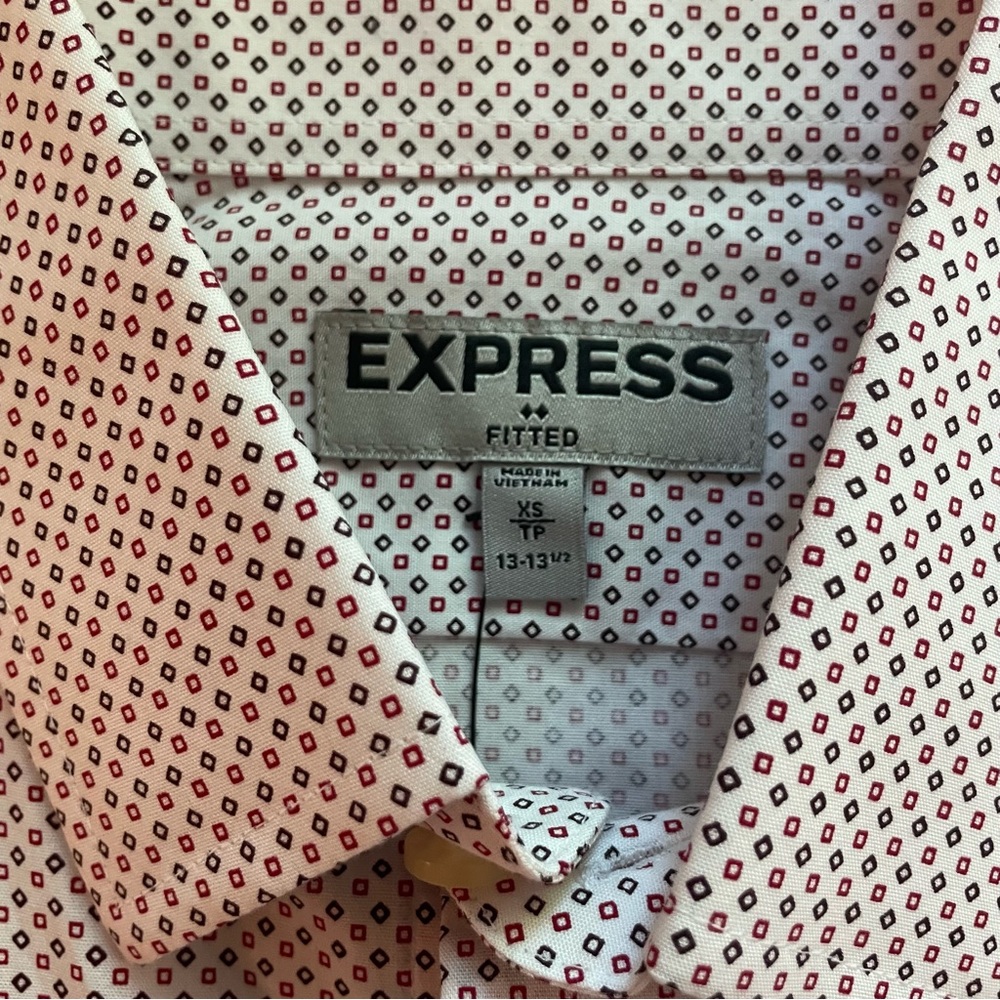 EXPRESS Men’s Long Sleeve Cotton Print Shirt! New! XS